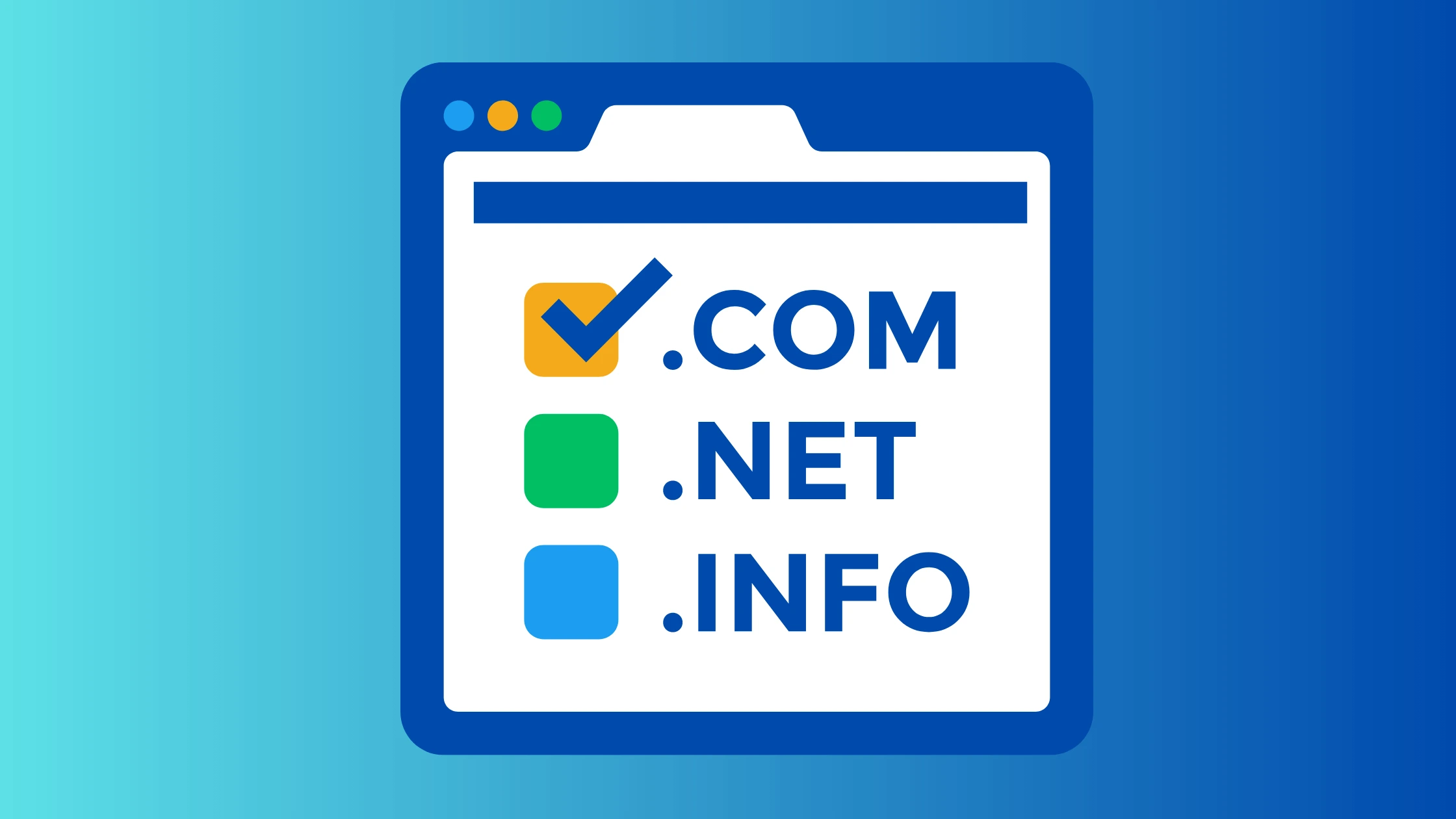 Choose the Right Domain Name from .com .net .info